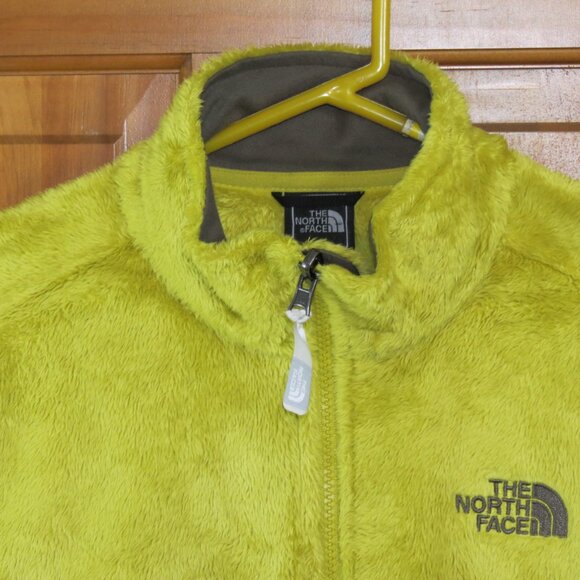 North Face Women's Fleece Jacket Chartreuse Yellow Full Zip Size Small - Picture 3 of 9